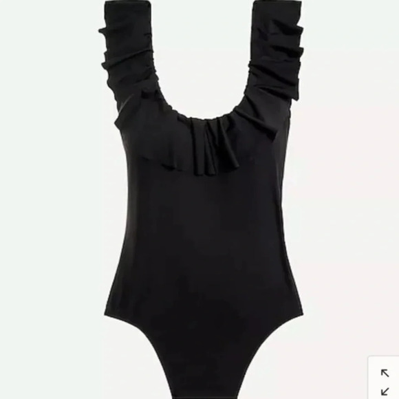 New J Crew Ruffle Scoopback One Piece Swimsuit 12 - Picture 1 of 6